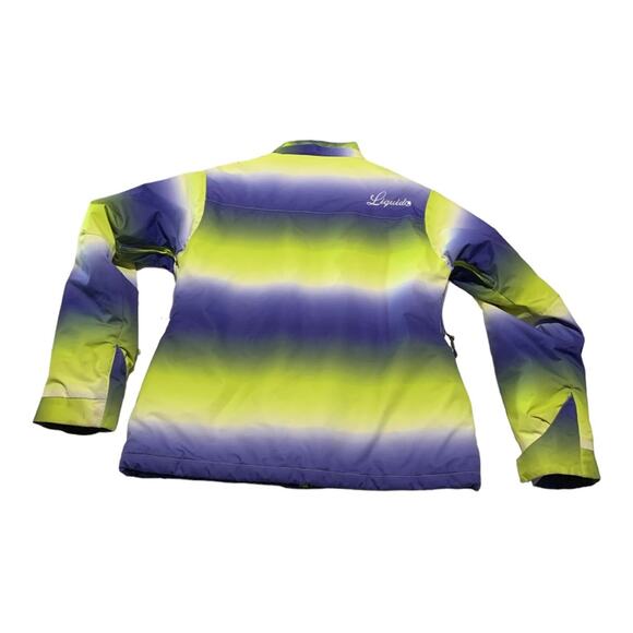 Liquid performance womens large ski snowboard winter coat jacket blue green neon - Picture 2 of 14